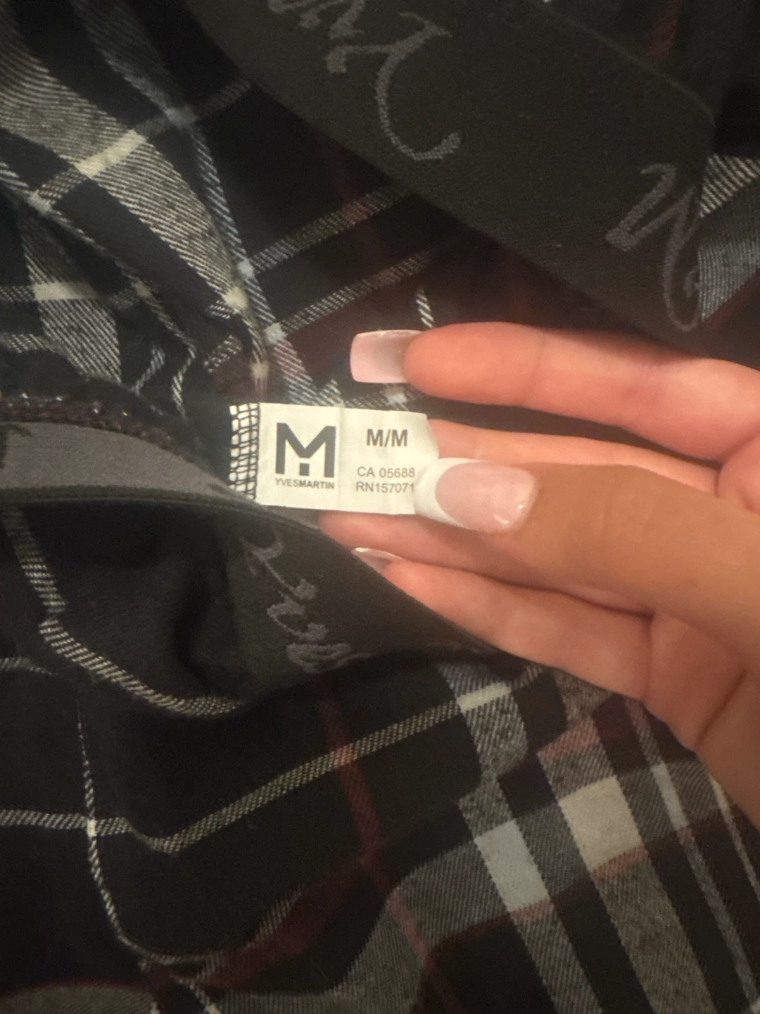 Yves Martin Plaid Pajama Pants M - photo 3