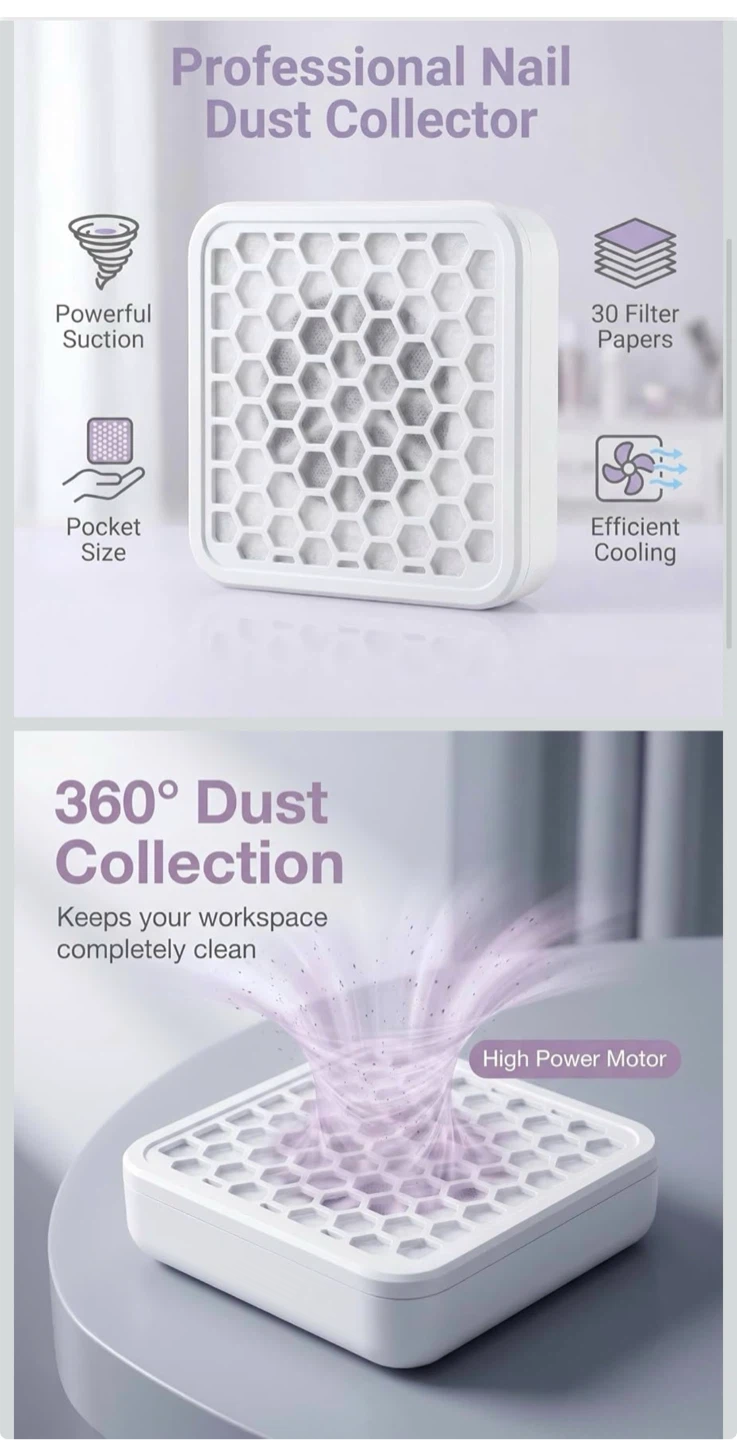 Nail Dust Collector with Strong Suction - photo 2