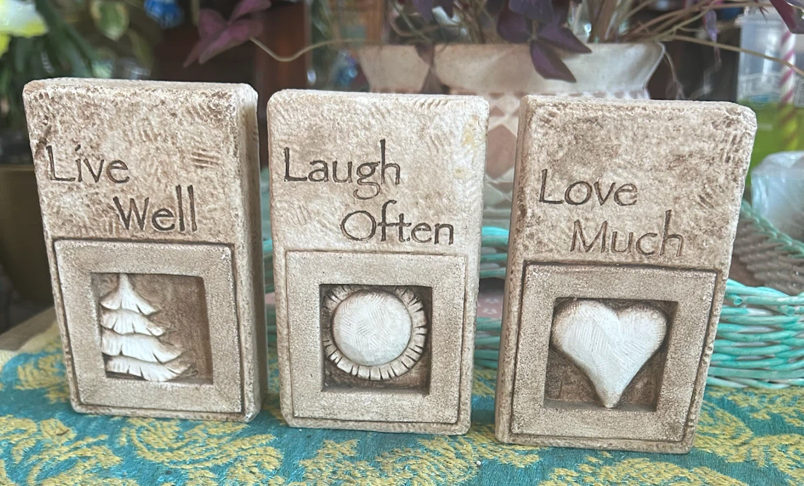 Set of 3 Inspirational Decorative Blocks