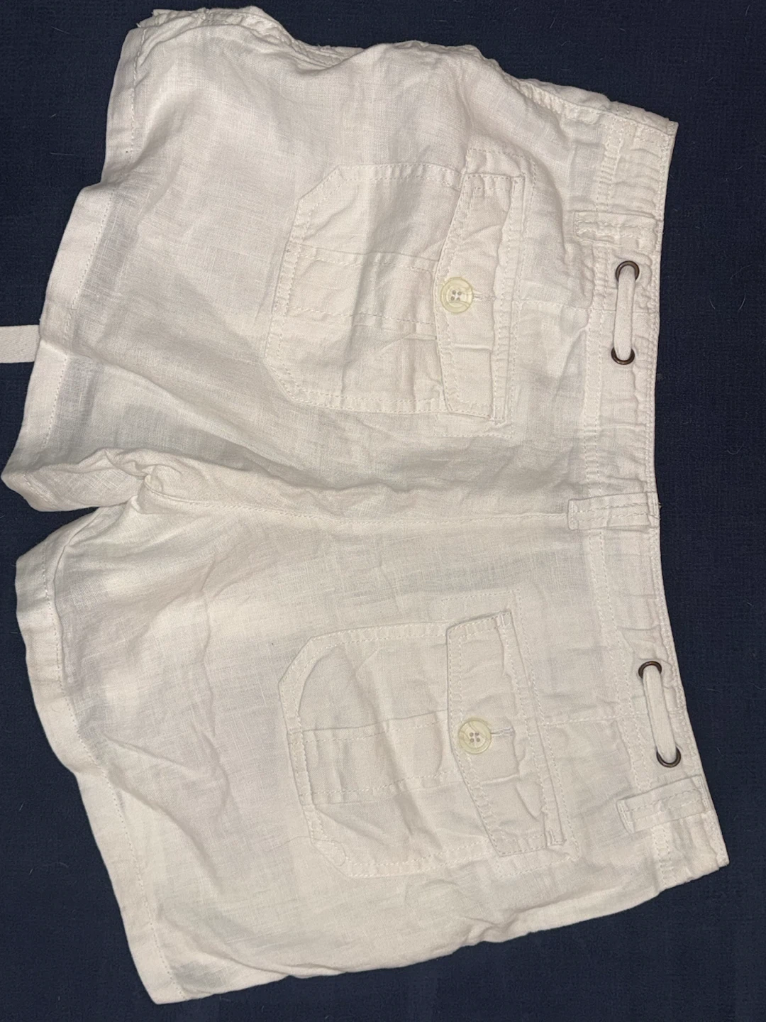 White Linen Shorts - photo 2