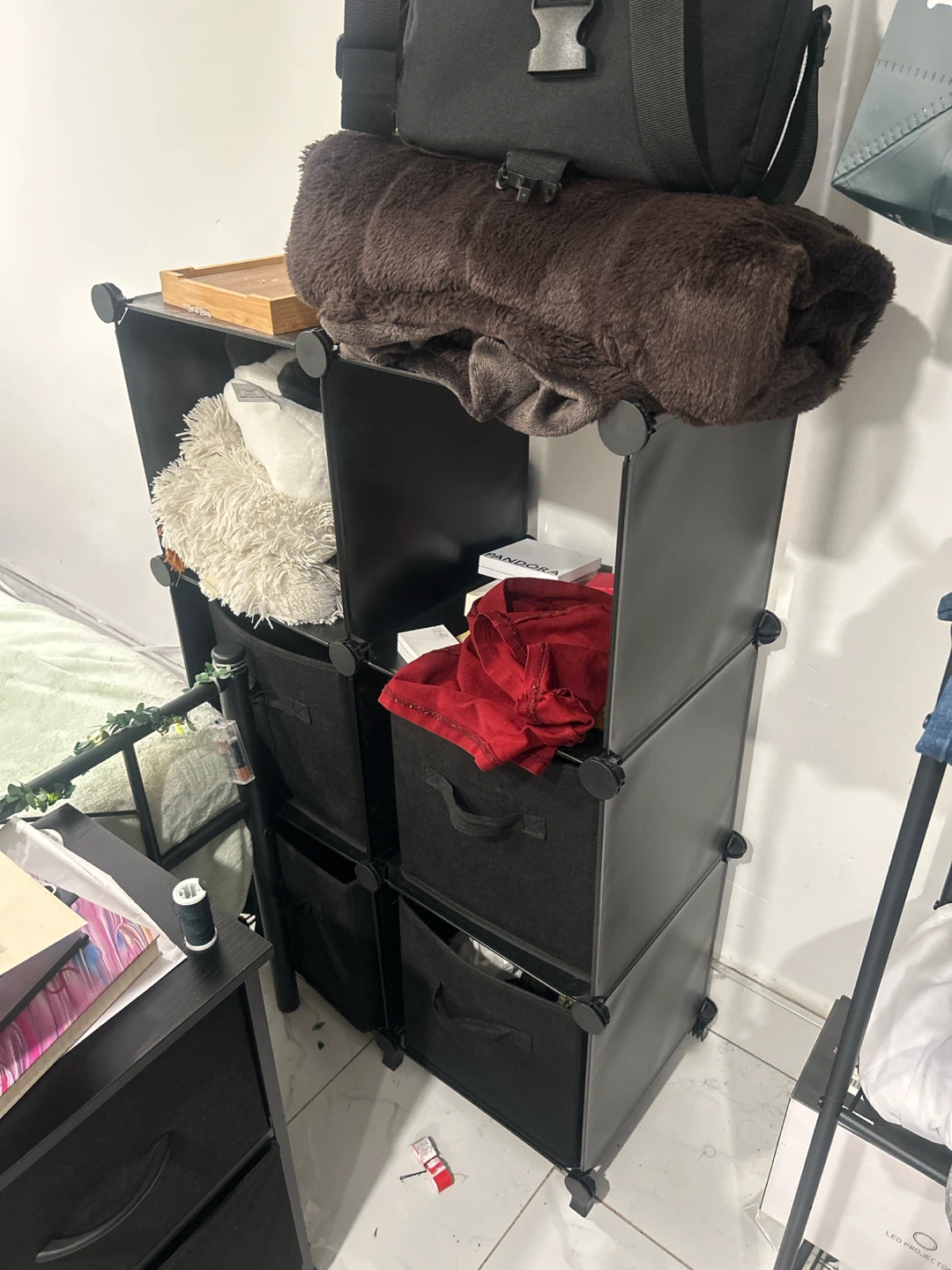 Black Modular Cube Storage Unit
