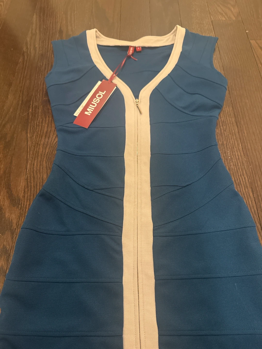 MUSOL Blue Bandage Dress with Zipper - Size S - photo 2