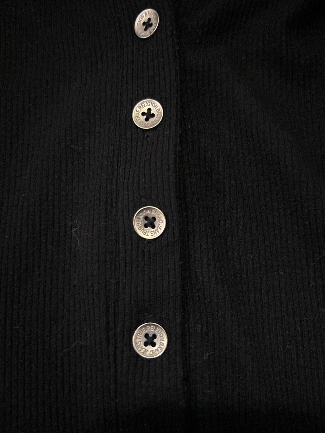 True Religion Black Rhinestone Horseshoe Long Sleeve Top - photo 3