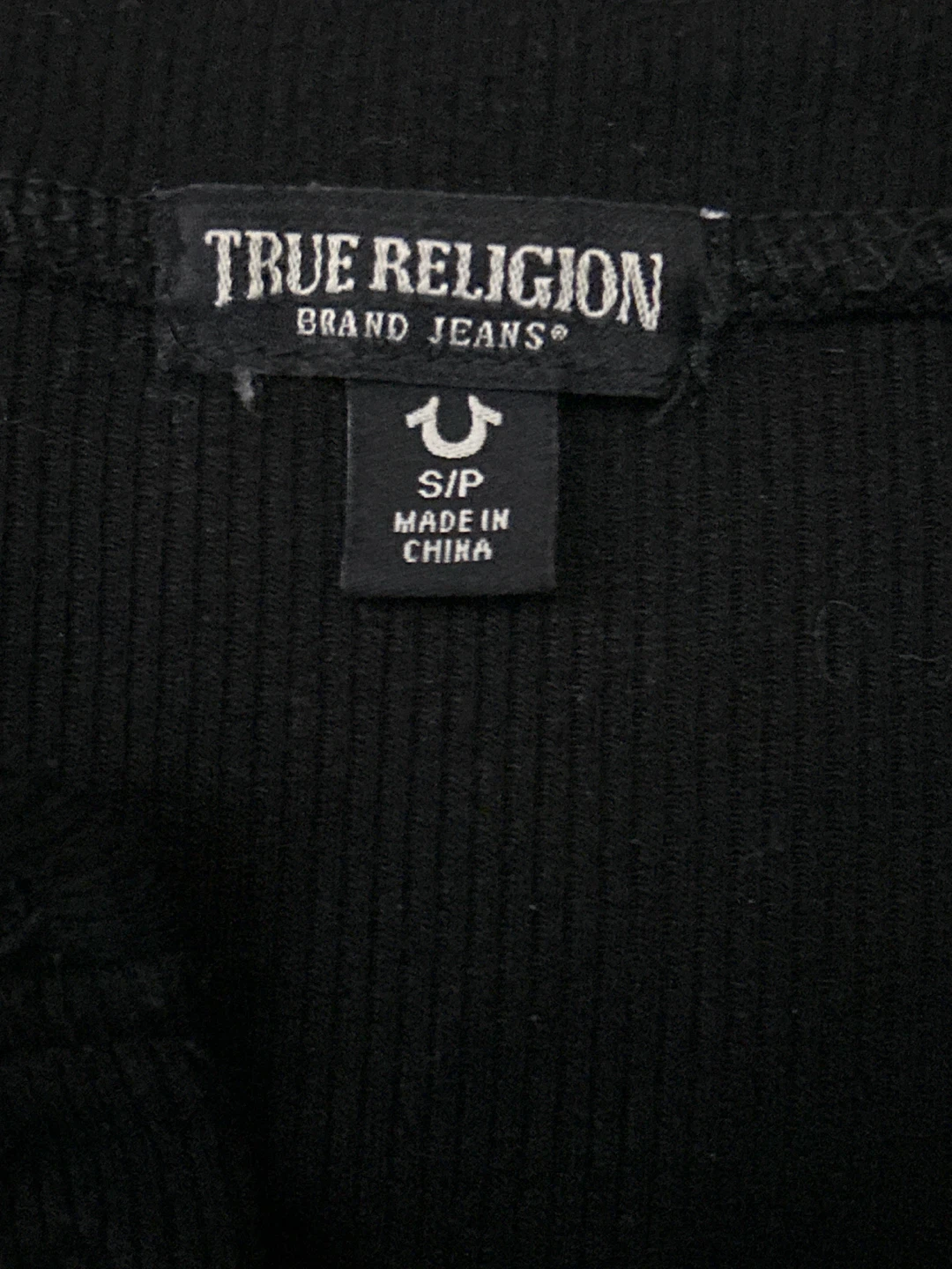 True Religion Black Rhinestone Horseshoe Long Sleeve Top - photo 5