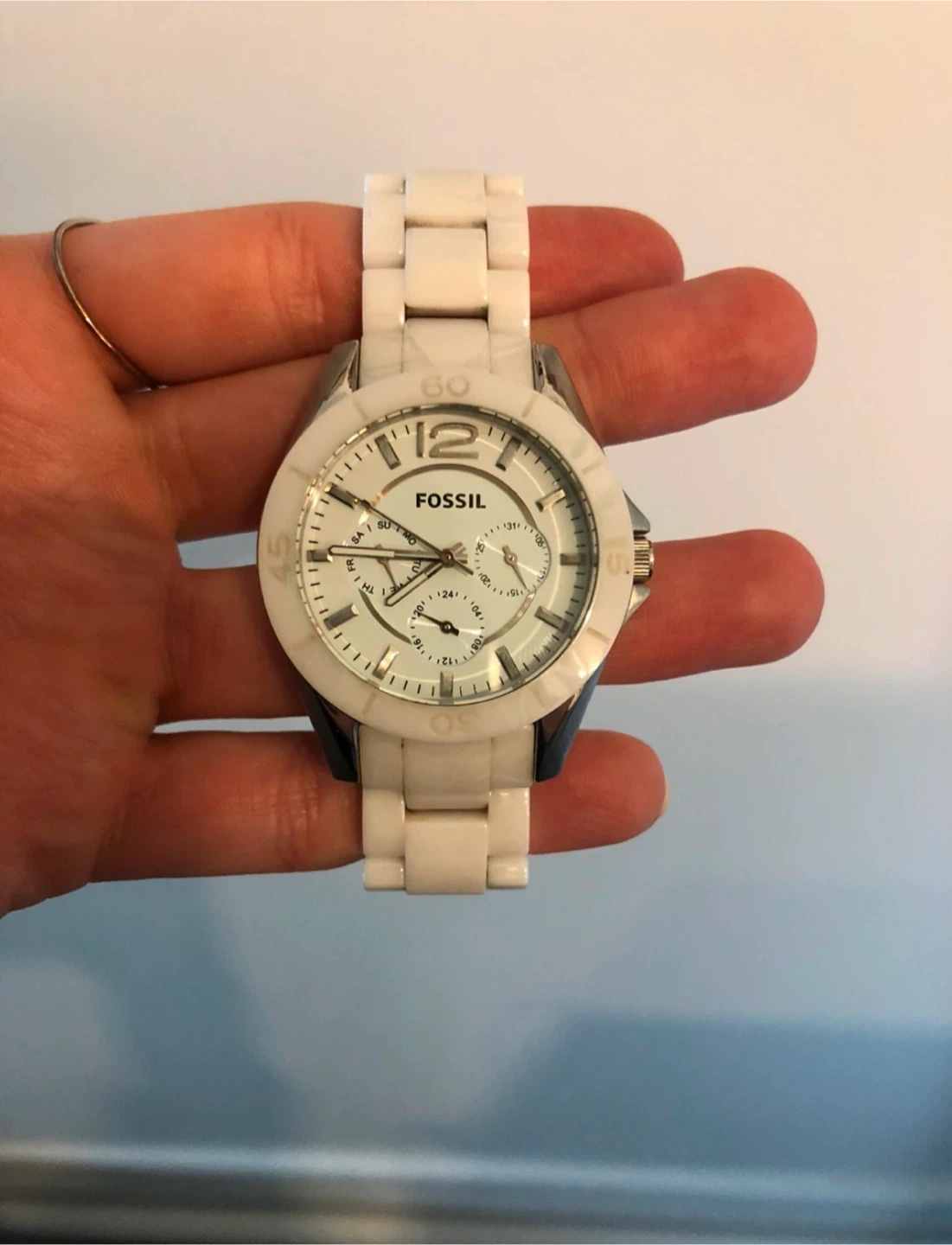 Fossil White Ceramic Watch