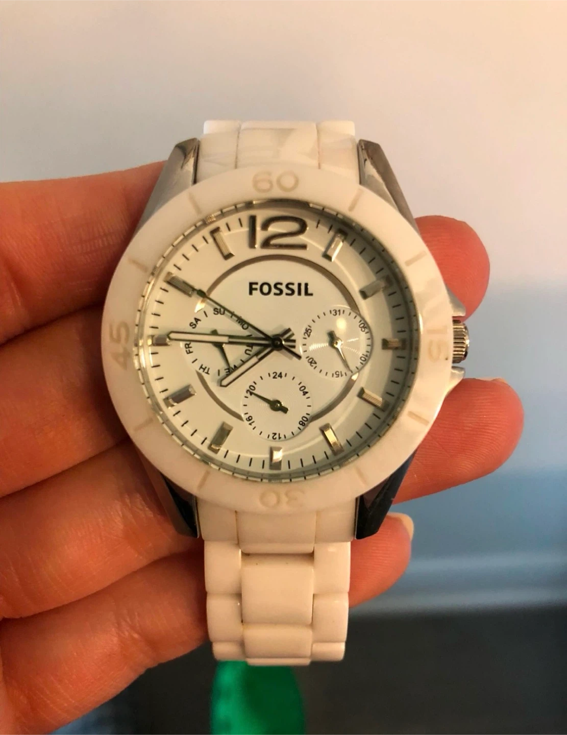 Fossil White Ceramic Watch - photo 2