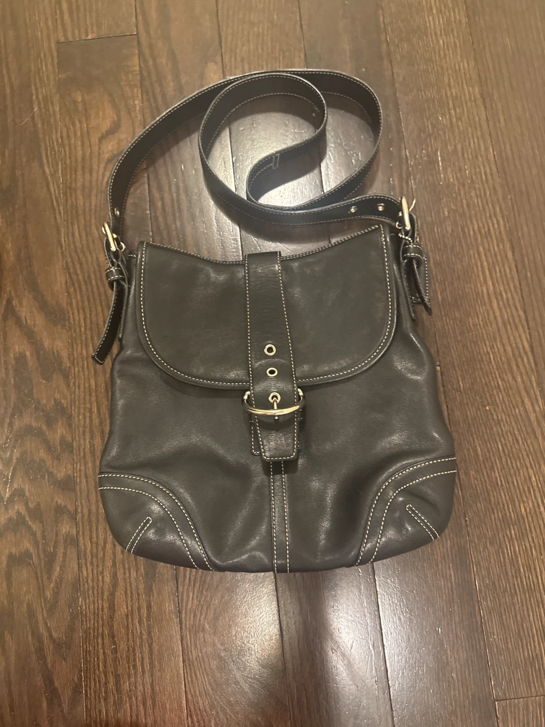 Coach Black Leather Shoulder Bag