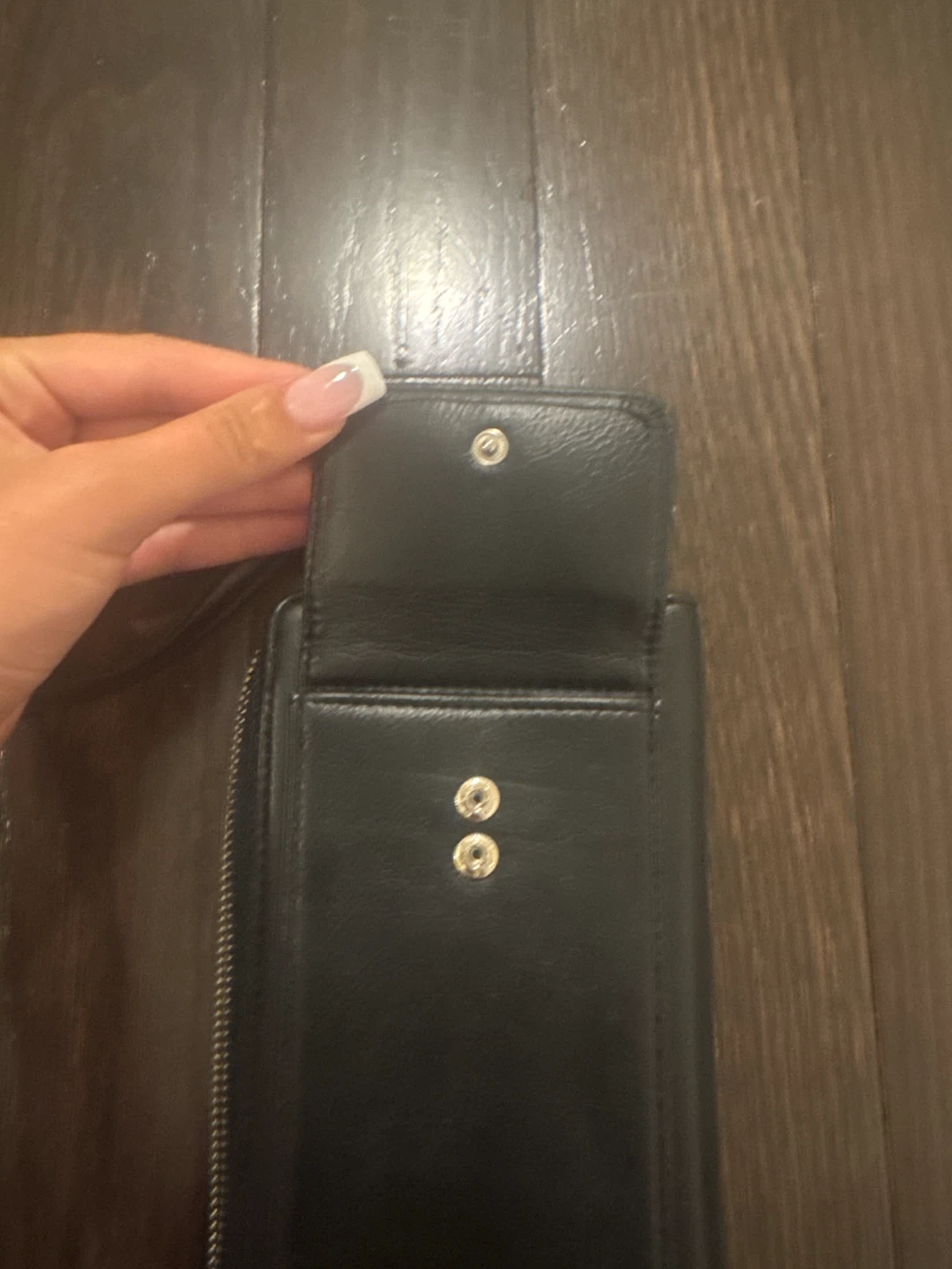 Black Faux Leather Wristlet Wallet - photo 2