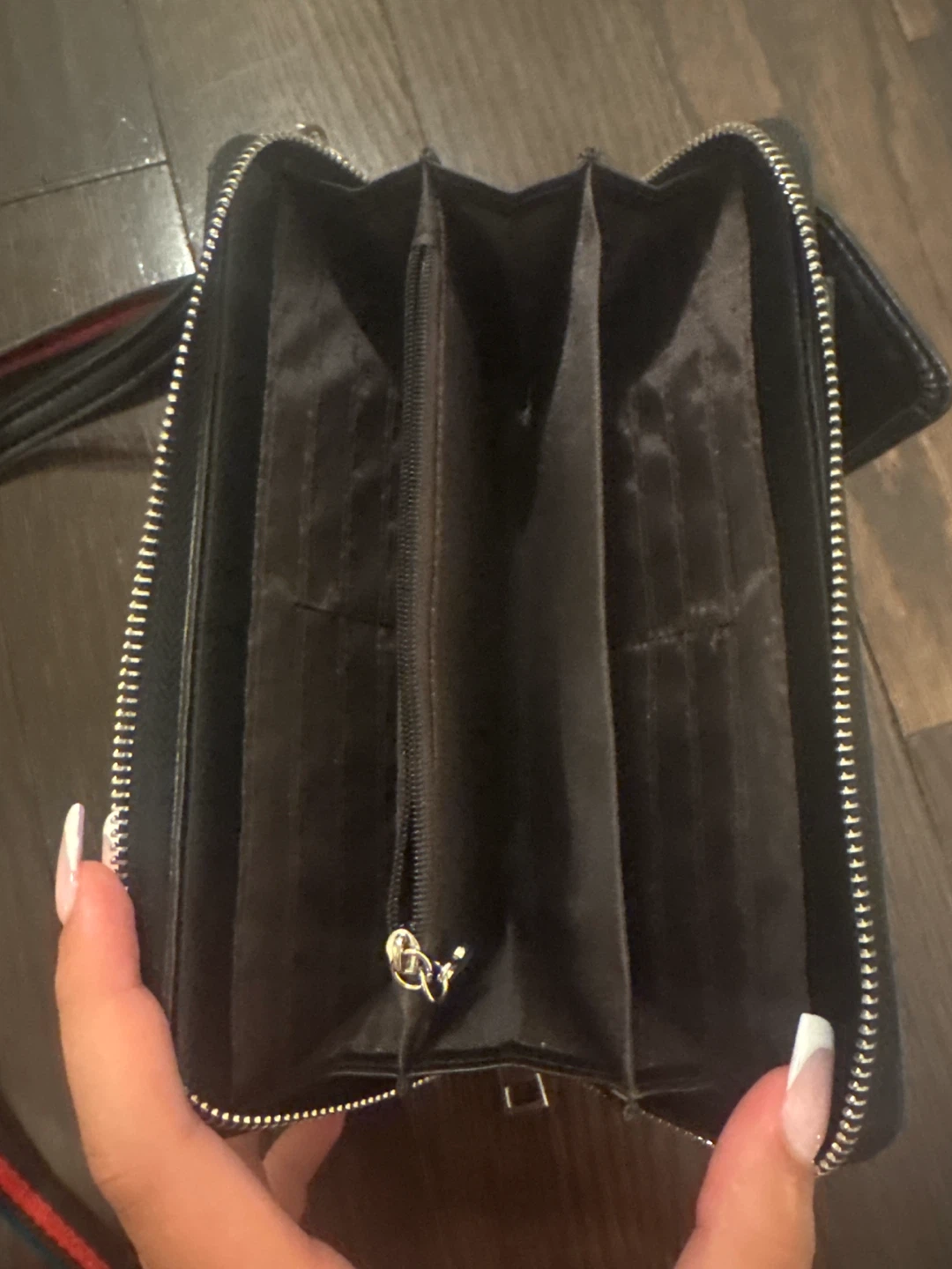 Black Faux Leather Wristlet Wallet - photo 3