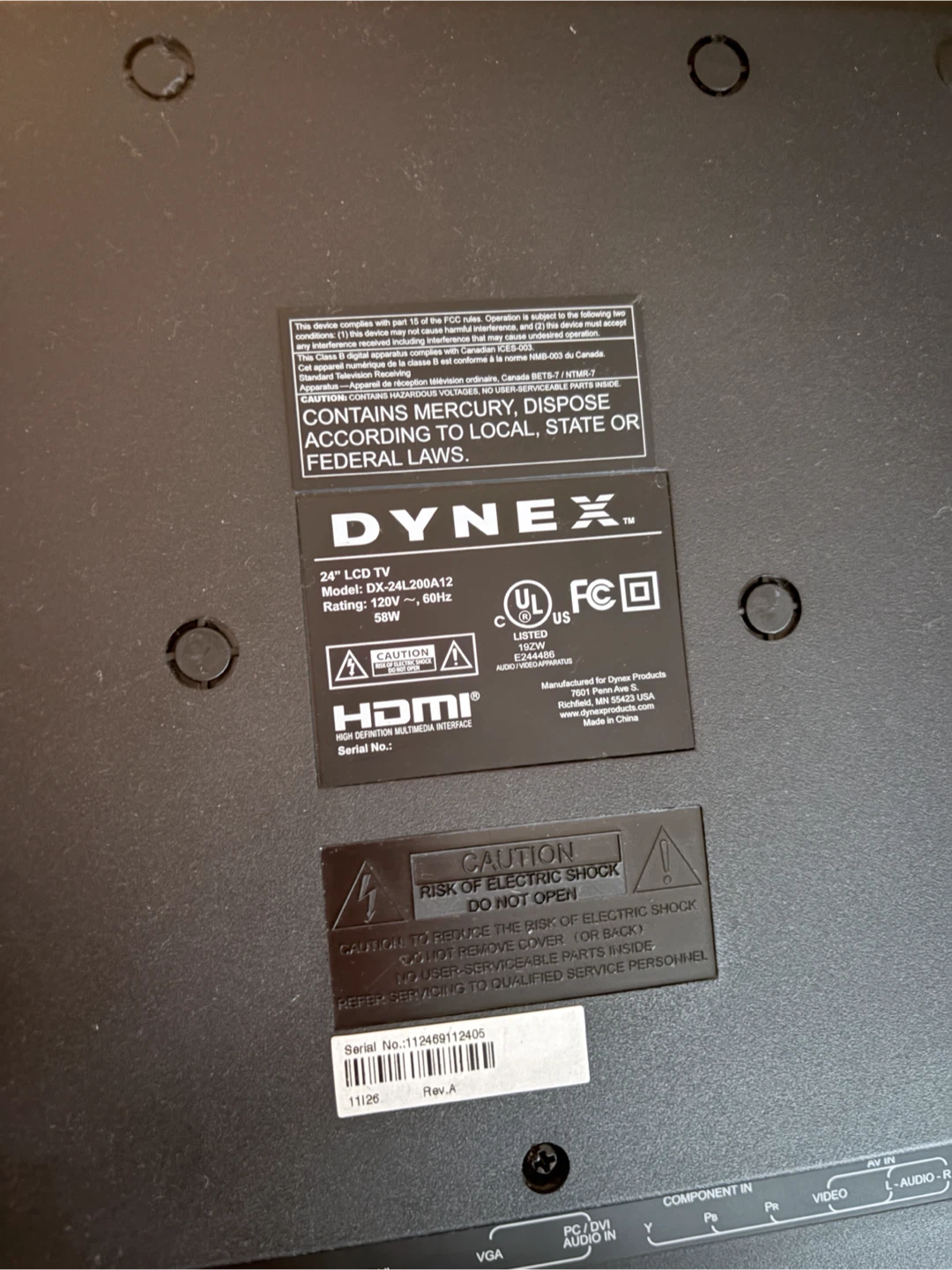 Dynex 24" LCD TV - photo 3