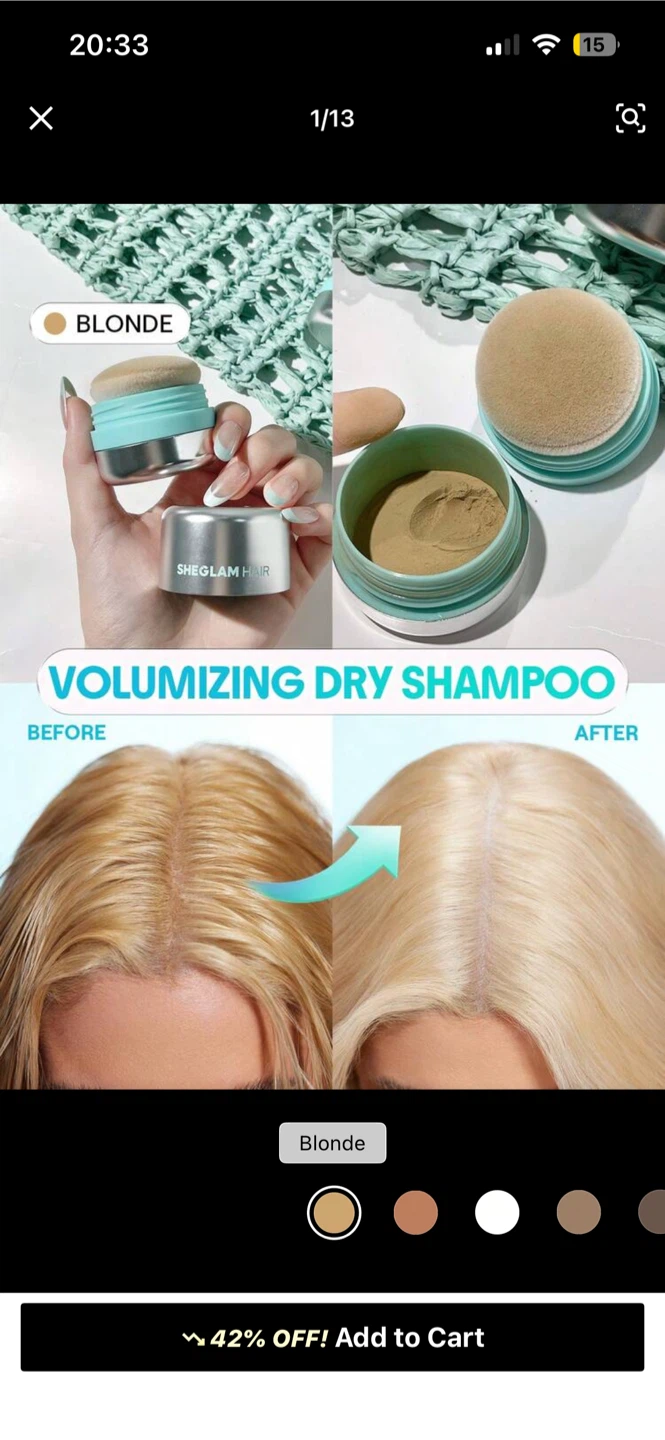 Mint chocolate Dry Shampoo powder  - Blonde