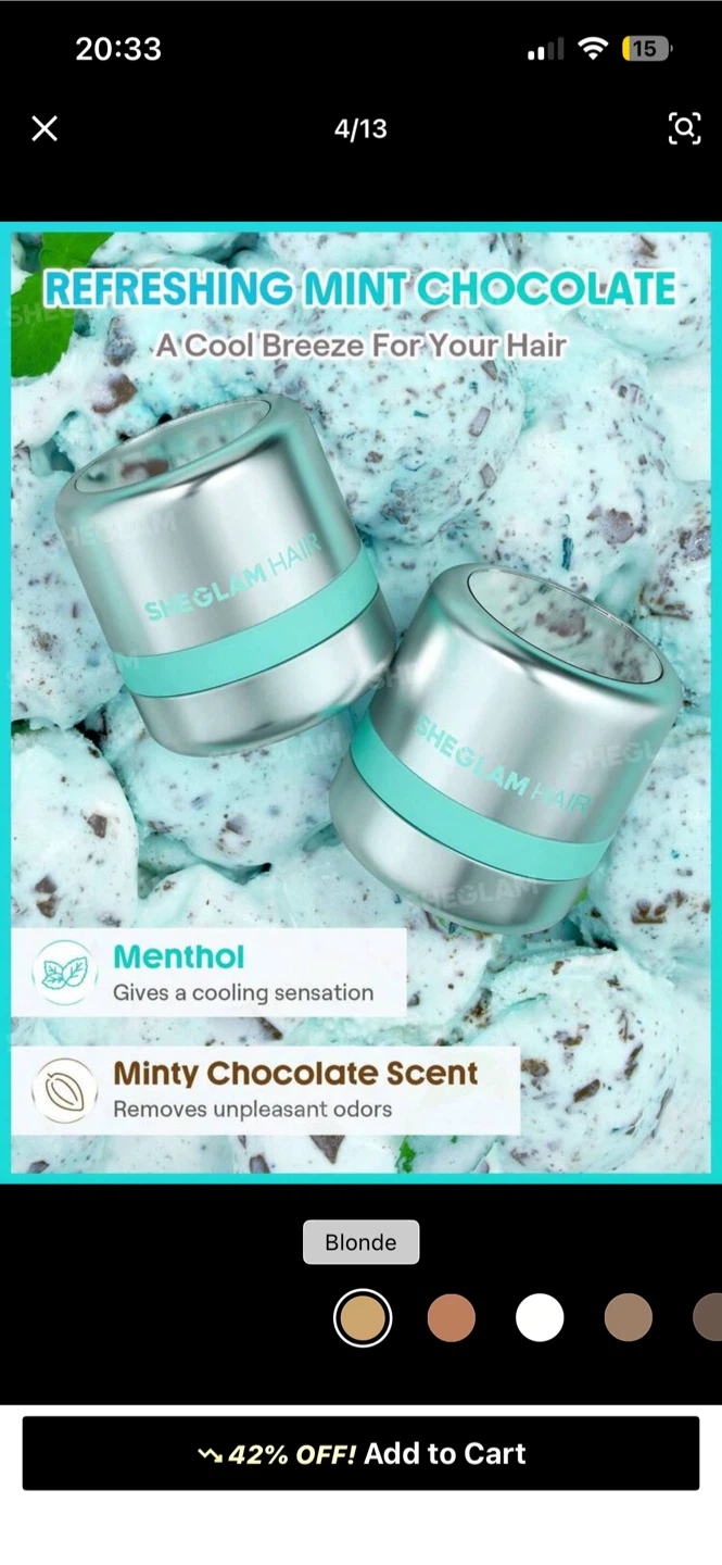 Mint chocolate Dry Shampoo powder  - Blonde - photo 2