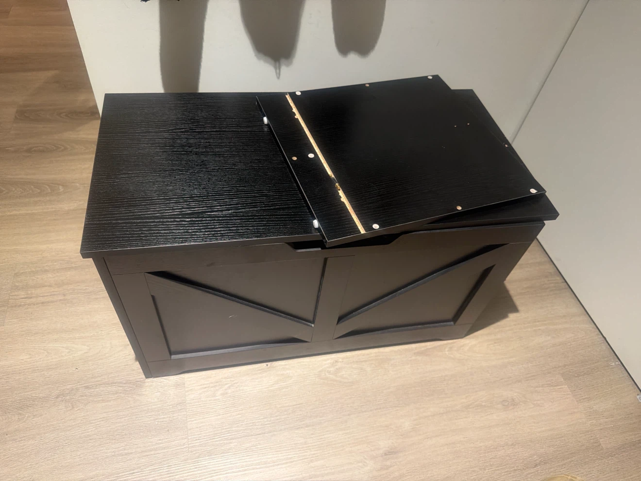 Black Storage Ottoman Trunk
