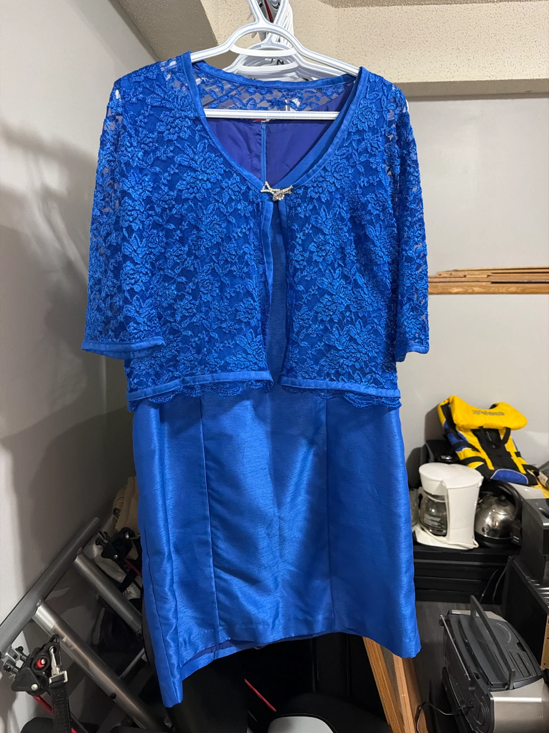 Sleeveless Royal Blue V-Neck Dress