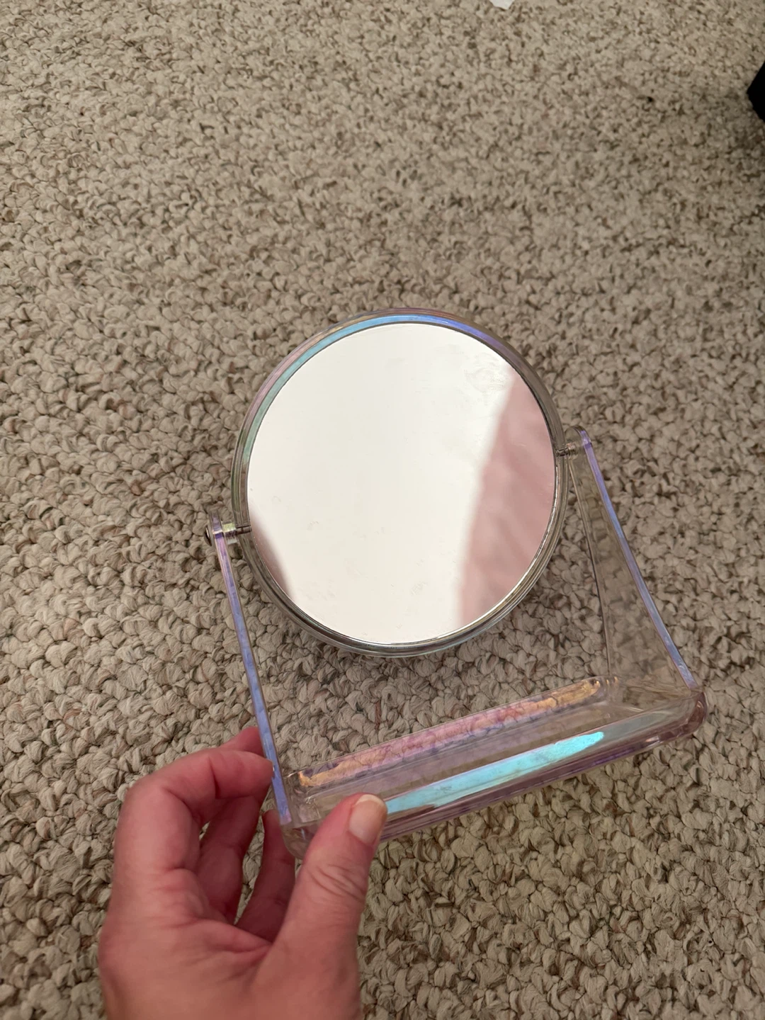 Vanity mirror two sided magnifying table top