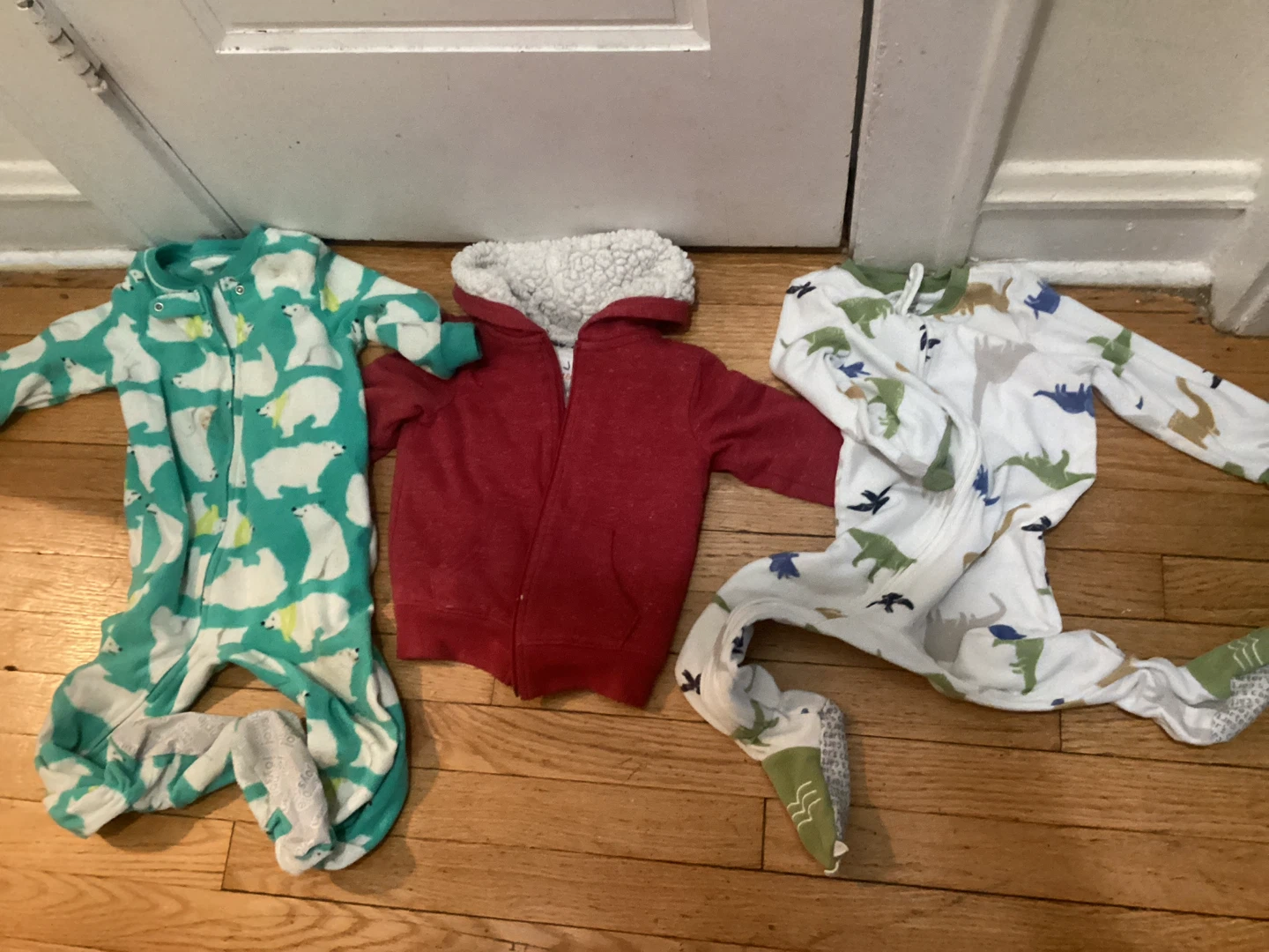 2T fall clothing Kids' coat and Pajamas - Bears & Dinosaurs