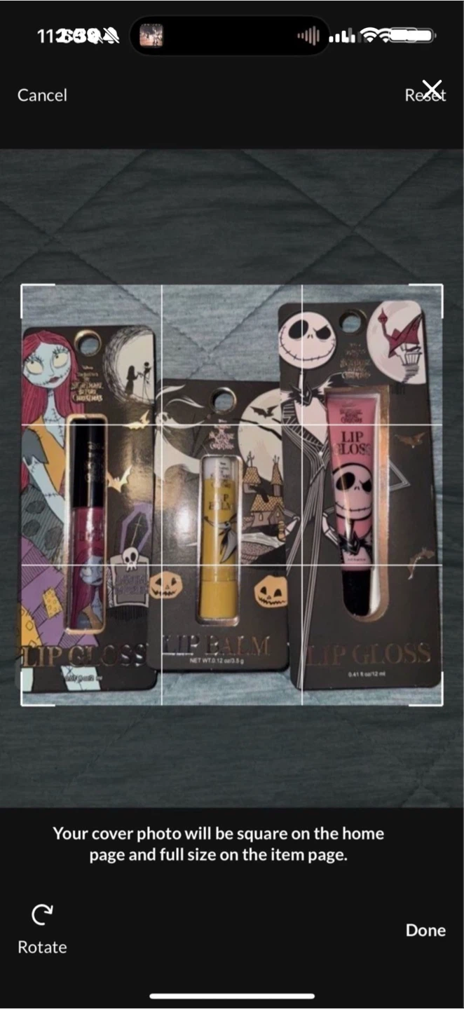 3 PIECE LIP GLOSS LIP BALM DISNEY NIGHTMARE BEFORE CHRISTMAS