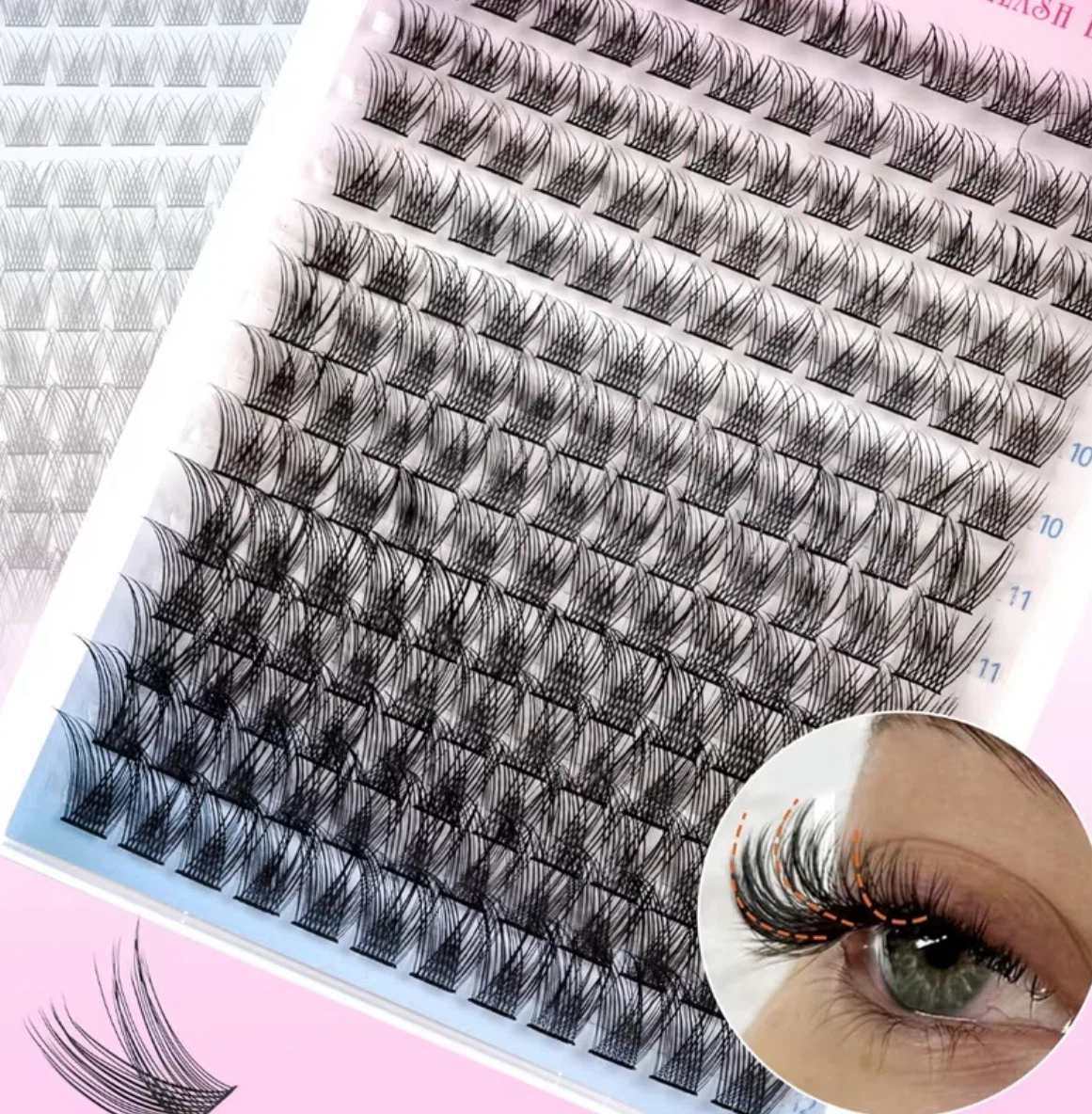 DIY Cluster Eyelash Extensions Kit – 168 Clusters - photo 3