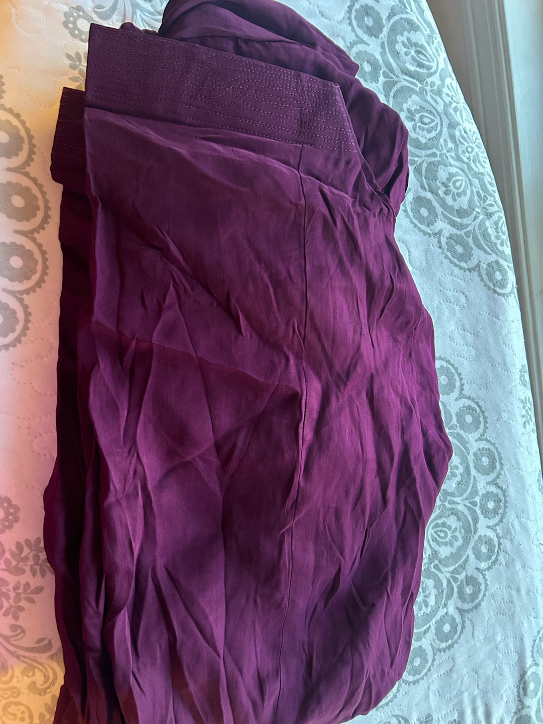 Embroidered Purple Salwar Kameez Suit with Green Dupatta - photo 4