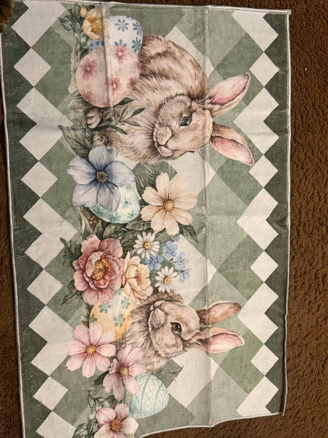 2x3 bunny with flower rug NEW - photo 2