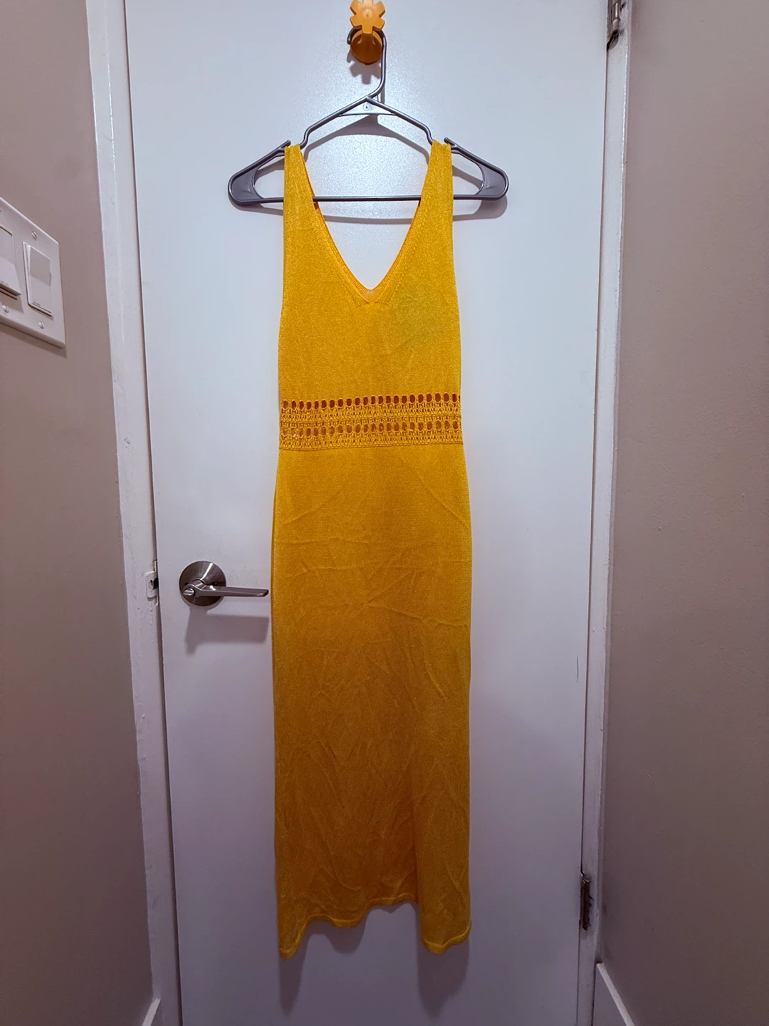 H&M Yellow Knit Maxi Dress Size XS - photo 2