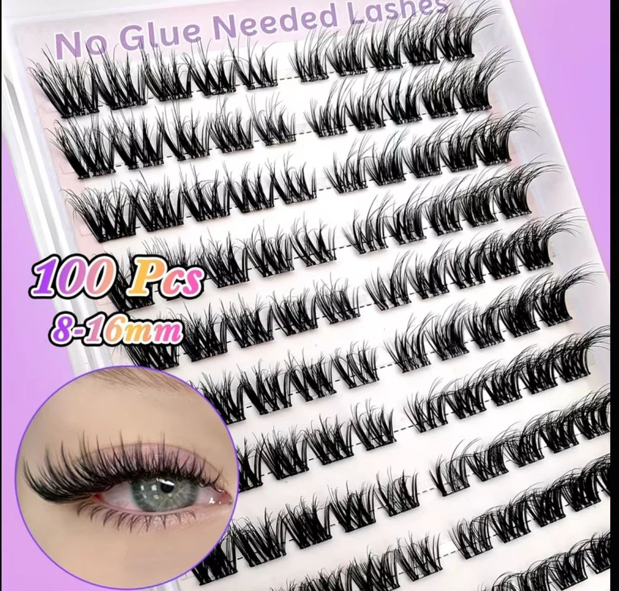 No Glue Needed Cluster Lashes – 100 PCS - photo 5