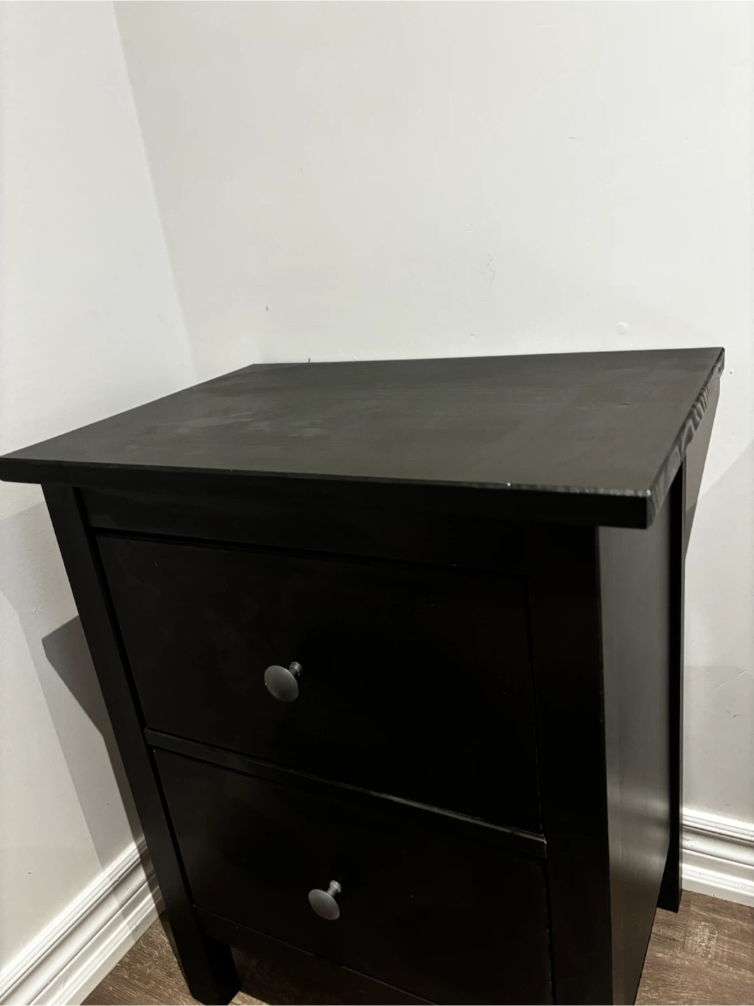 Black 2-Drawer Nightstand (2pcs) - photo 5