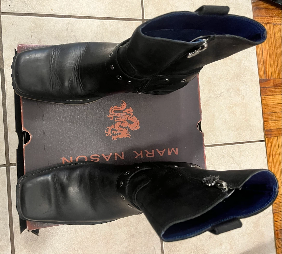 Mark Nason Black Leather Boots - Size 9 - photo 2