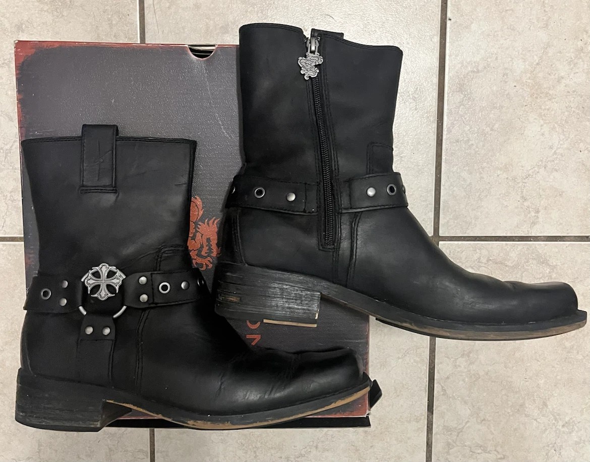 Mark Nason Black Leather Boots - Size 9 - photo 4