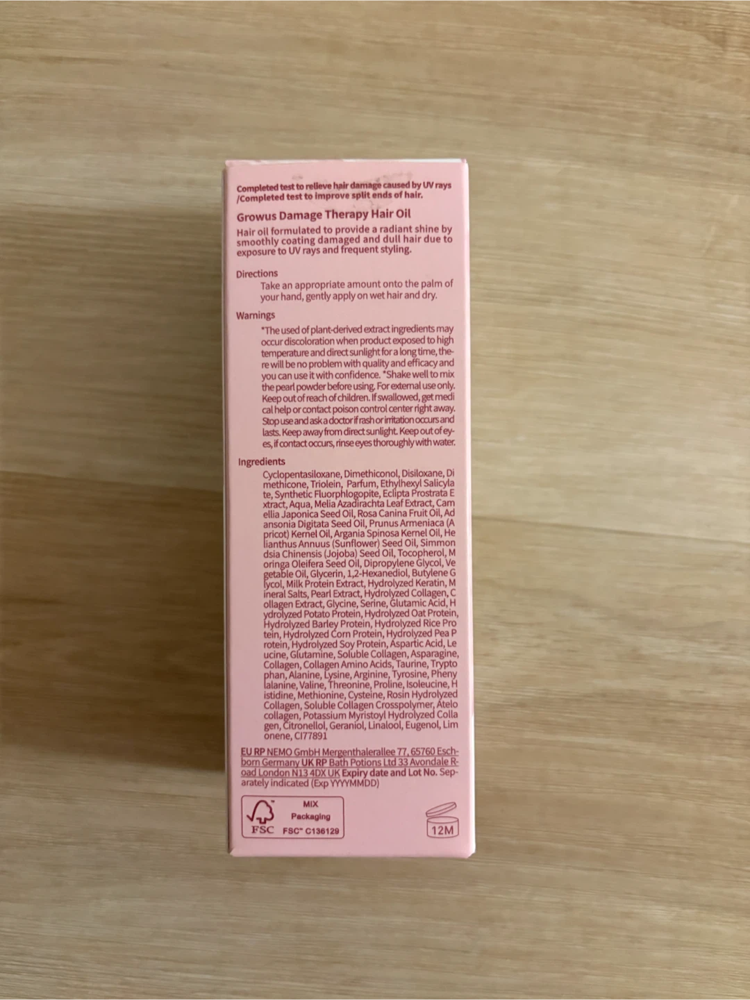 Growus Damage Therapy Hair Oil (65ml) 🌸 - photo 2