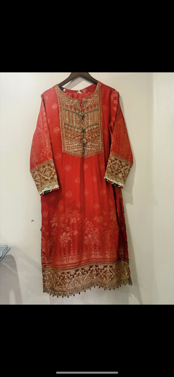 Red embroidered suit 3 piece xl