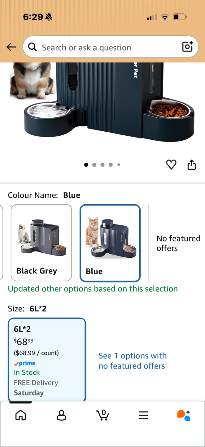 Sure Pet 6L Automatic Pet Feeder - Blue - photo 2