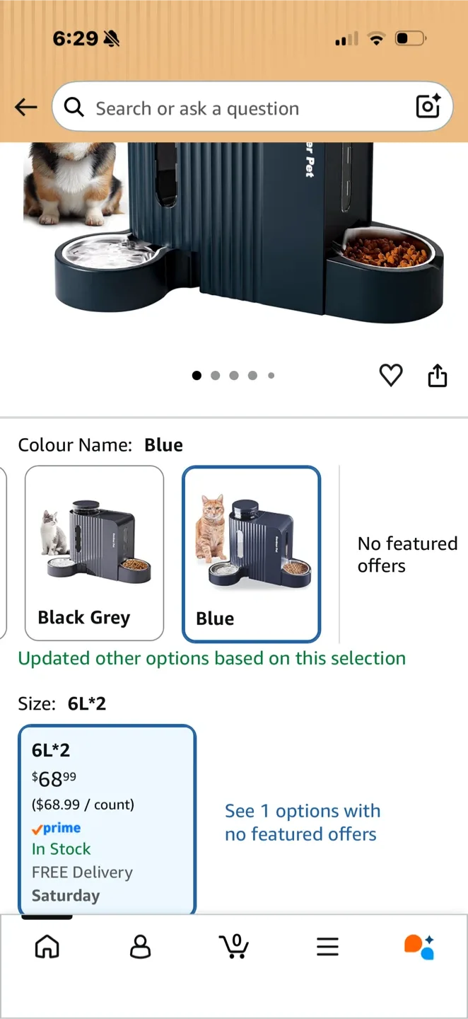 Sure Pet 6L Automatic Pet Feeder - Blue - photo 2
