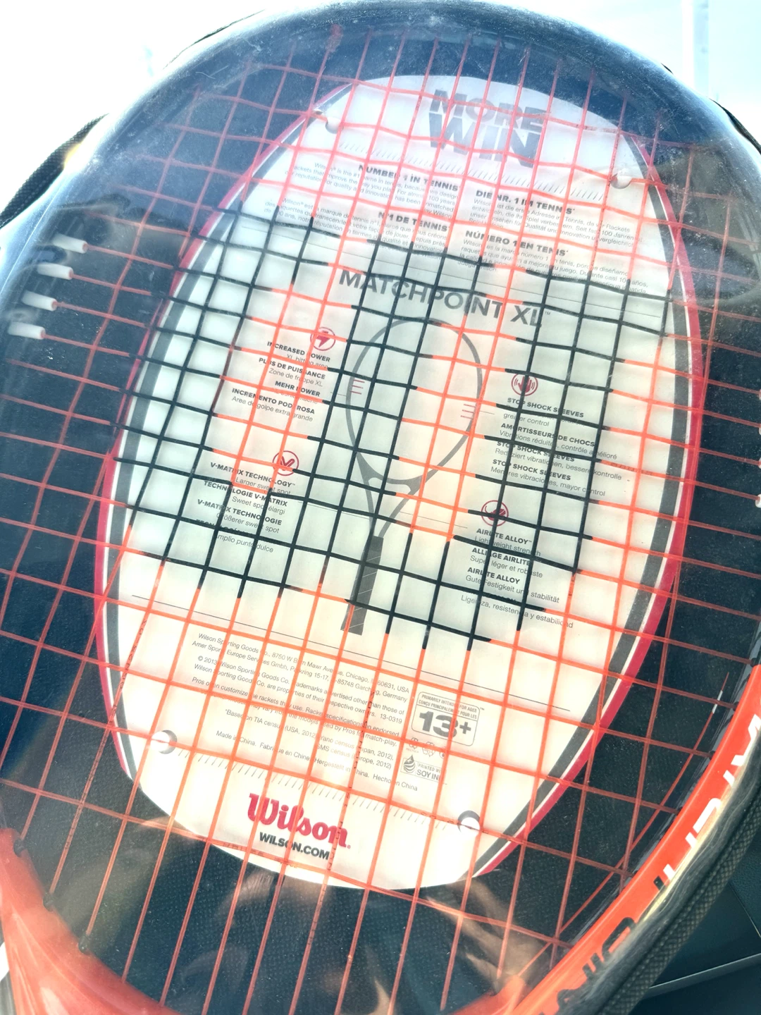Wilson Matchpoint XL Tennis Racquet with cover, brand new - photo 3