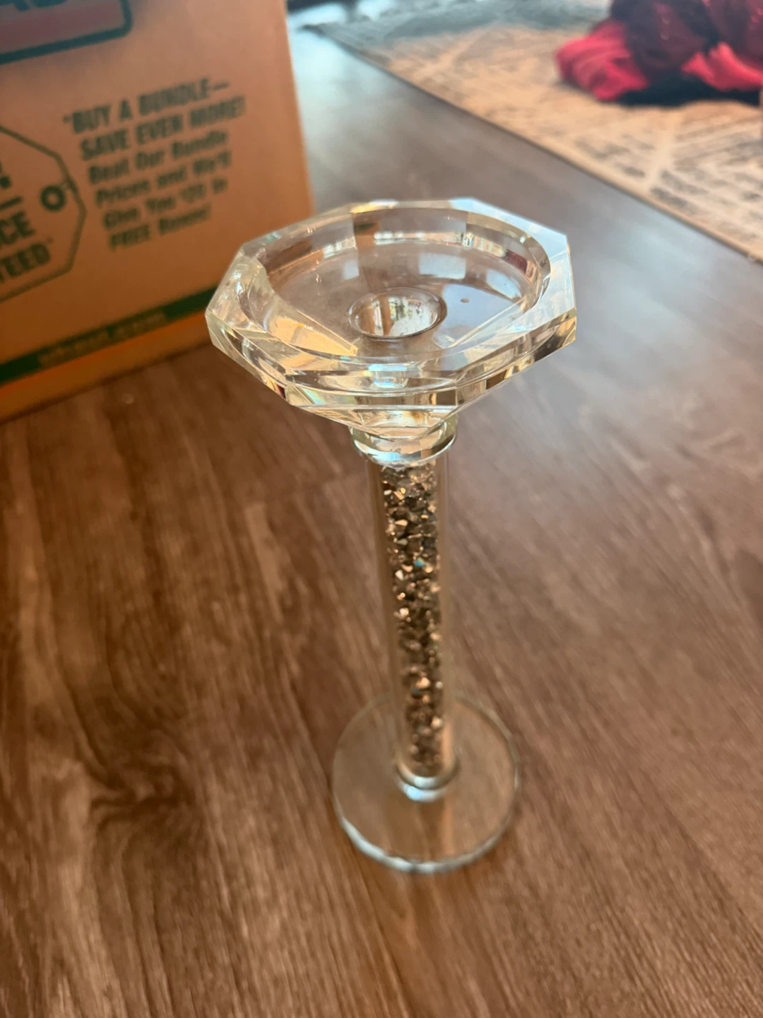 Candlestick with Silver Diamonds