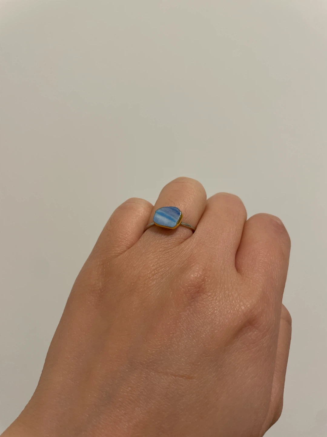Adjustable Ring with Blue Stone - photo 2