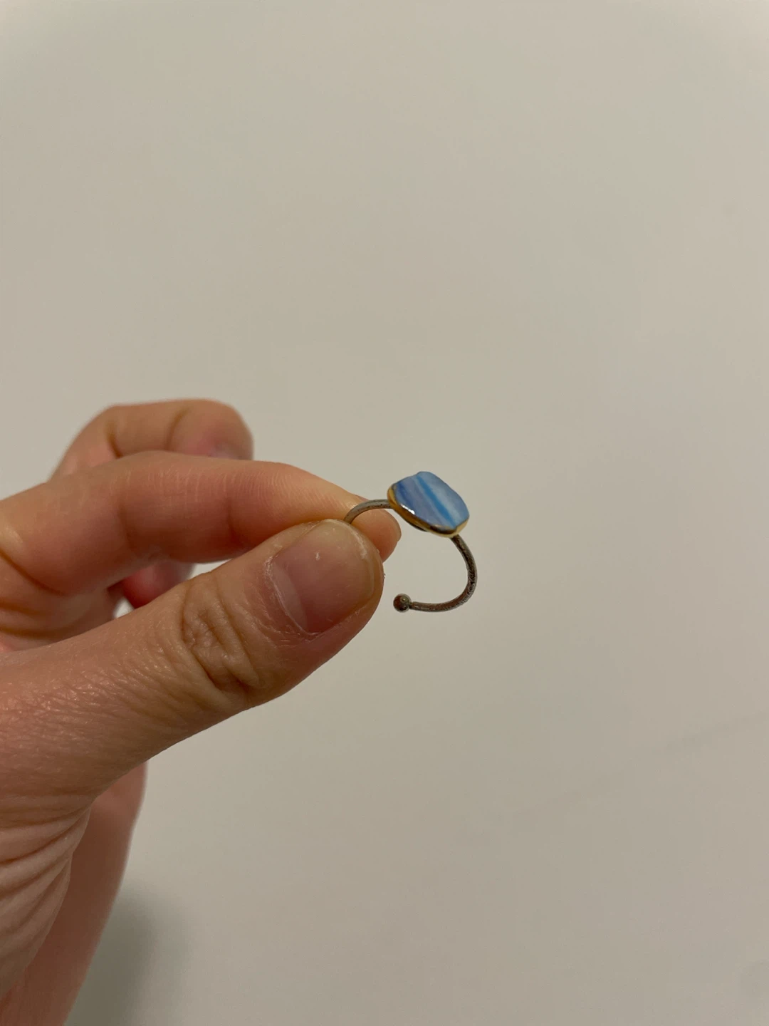 Adjustable Ring with Blue Stone - photo 3