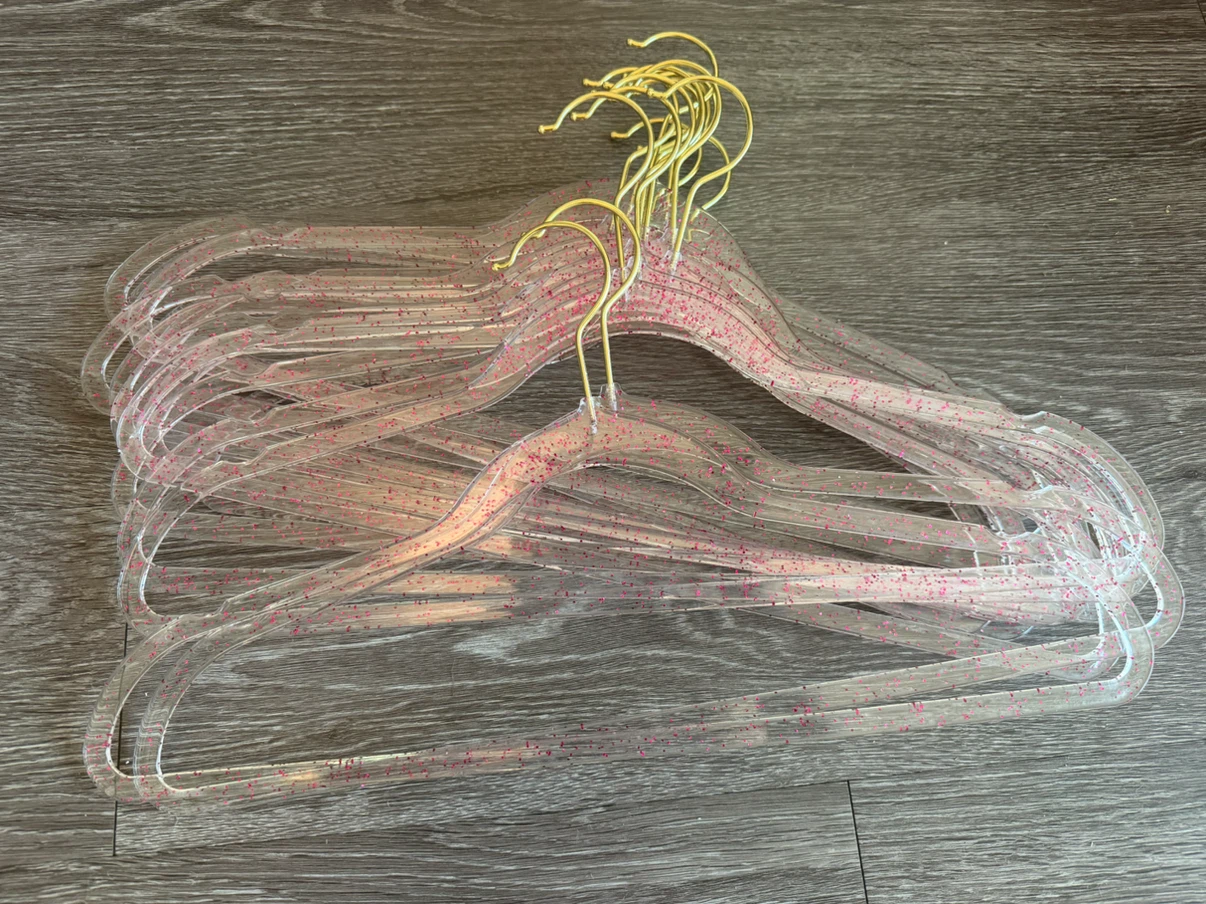 15 Juicy Couture Hangers Gold with Pink Sparkles