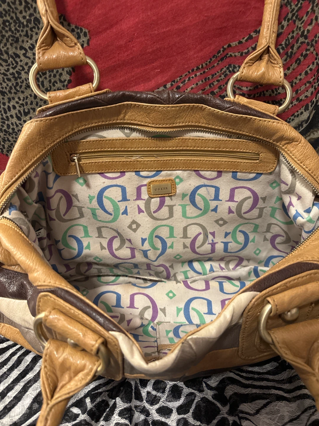 Guess Chevron Satchel Handbag - photo 5