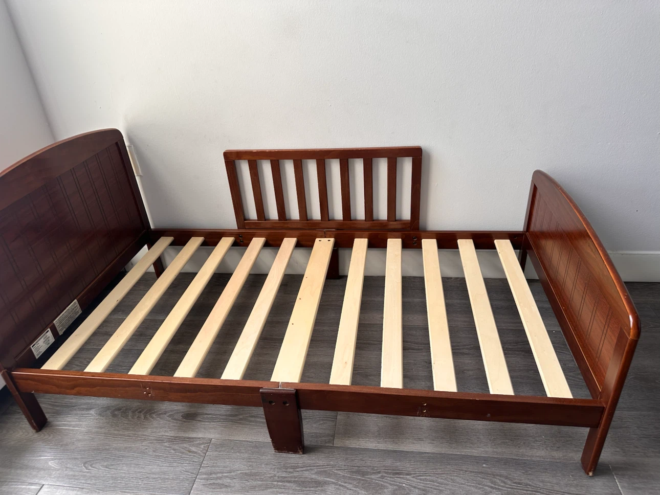 Wooden Toddler Bed with Mattress