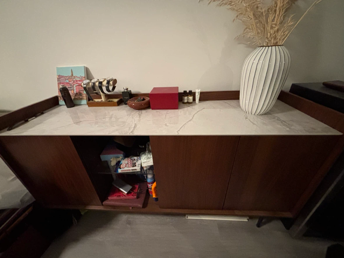 Wooden Sideboard with Marble Top - photo 2