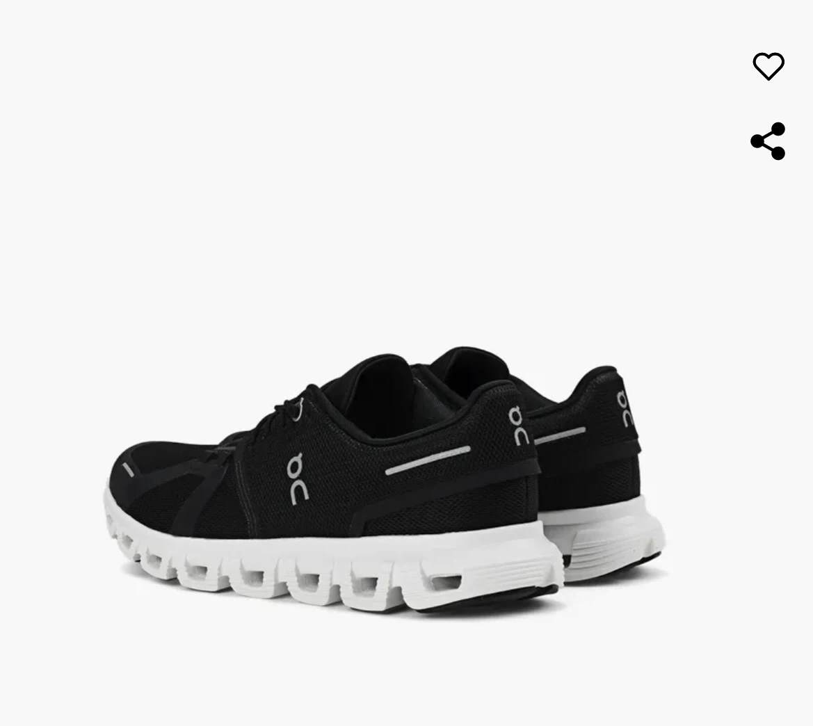 ON Cloud 6 Women's Running Shoes - Black/White - photo 2
