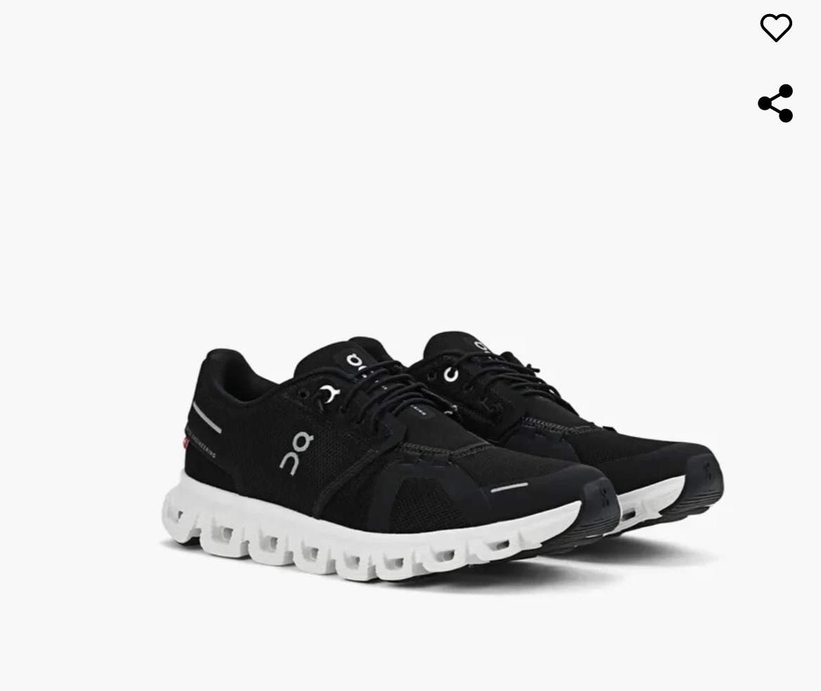ON Cloud 6 Women's Running Shoes - Black/White - photo 4