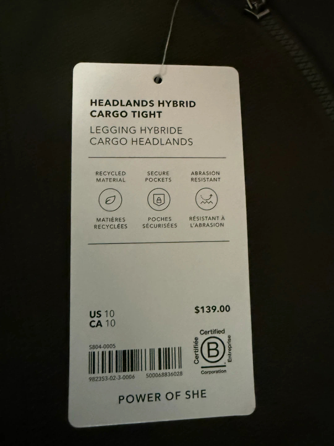 Ladies Athleta Headlands Hybrid Cargo Tight - Size 10 - BNWT - photo 3