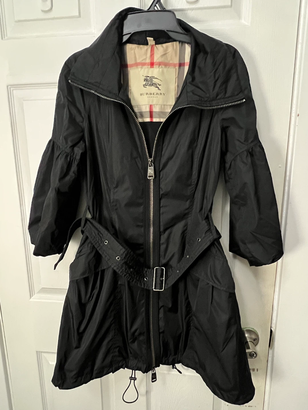 Burberry Black Belted Trench Coat