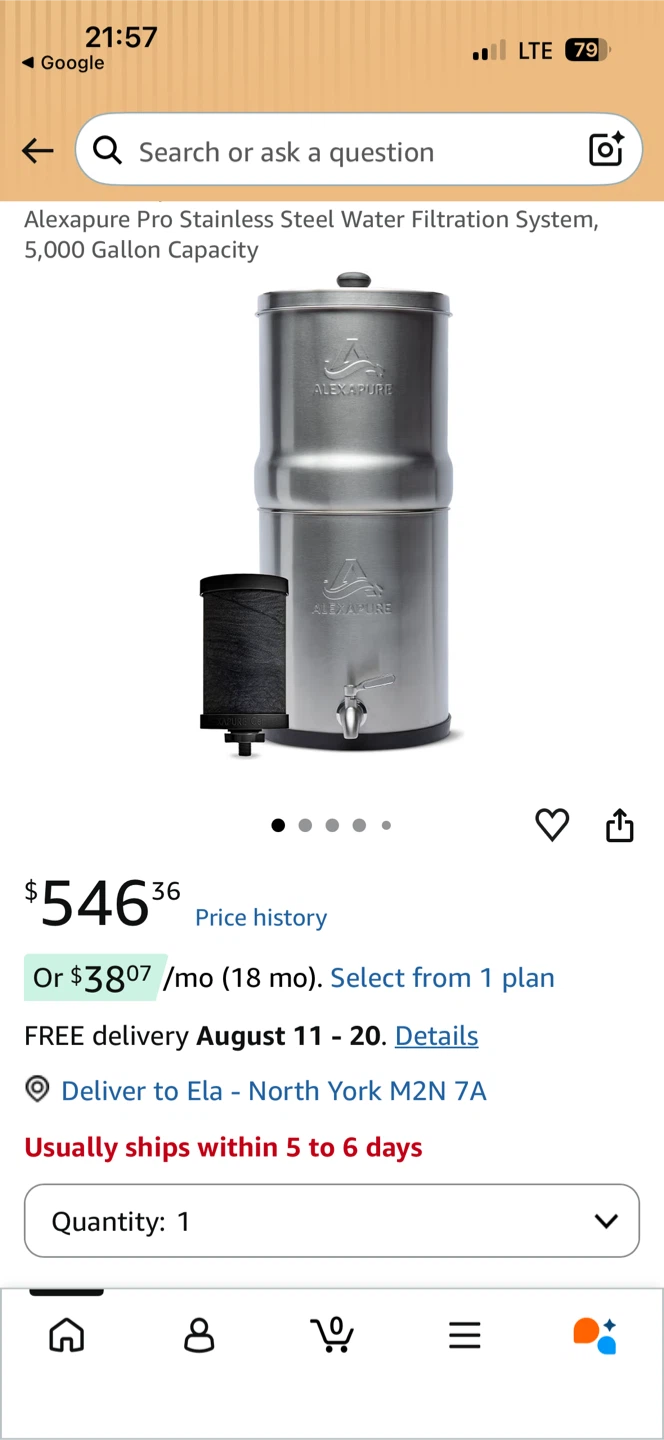 Alexapure Water Filter Stainless Steel - photo 5