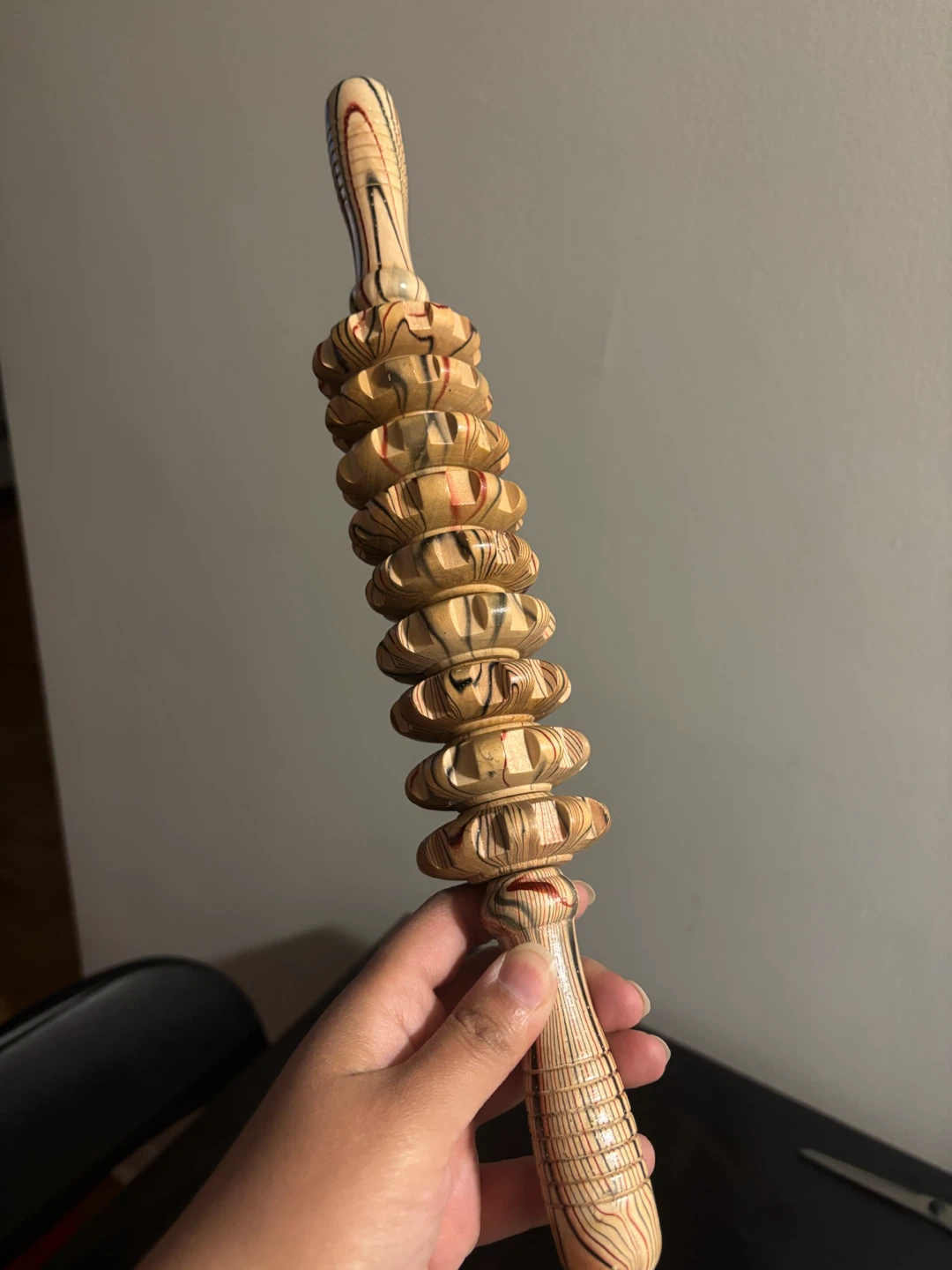 Wooden Massage Roller Stick - photo 2