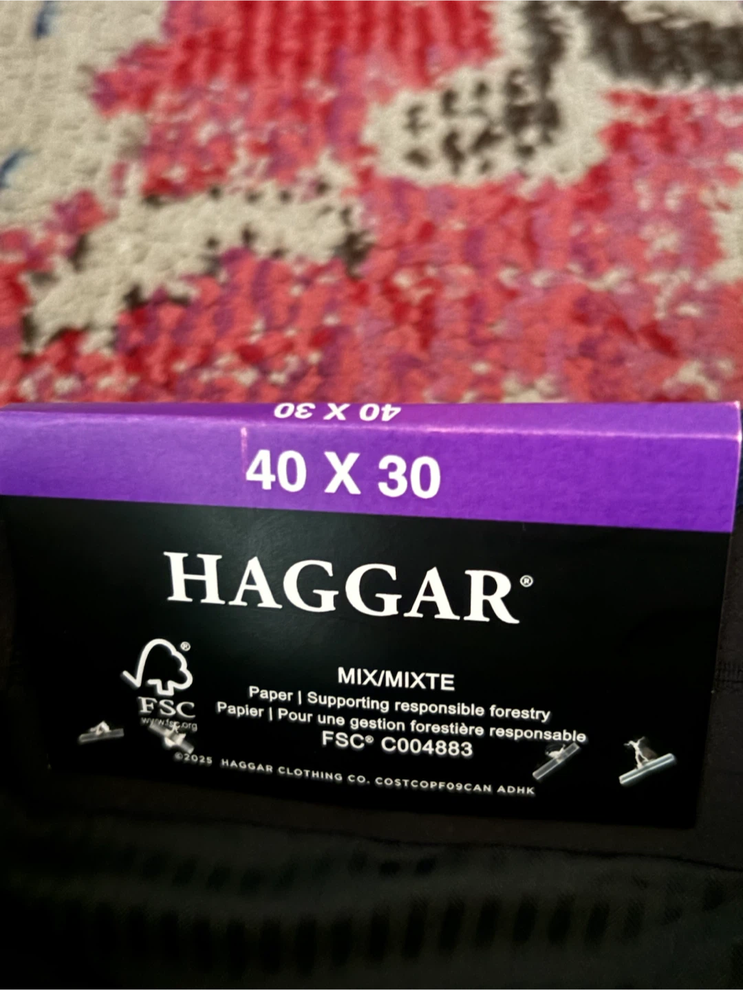 Haggar Men's Dress Pants Navy Size 40x30 - photo 2