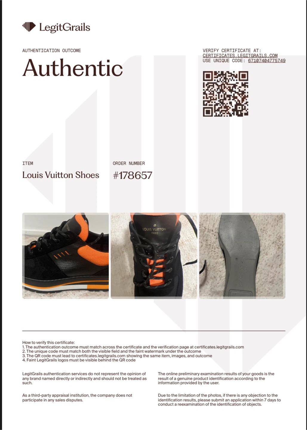 Louis Vuitton Black & Orange Sneakers Size 9 - photo 3