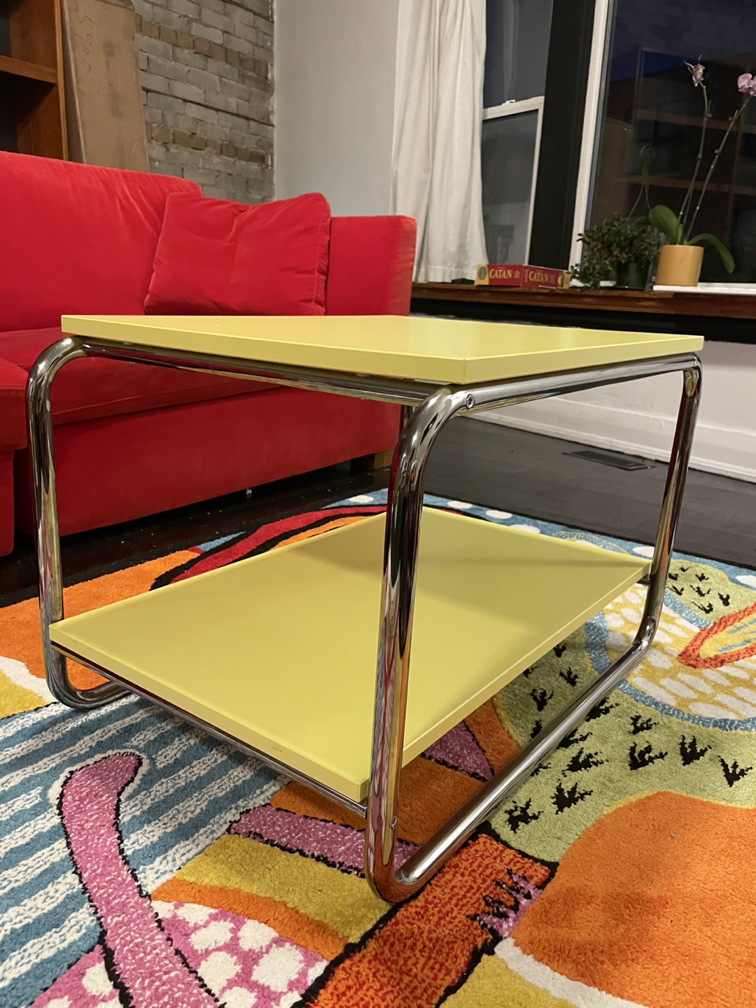 Yellow Two-Tier IKEA Baggboda Coffee Table - photo 2